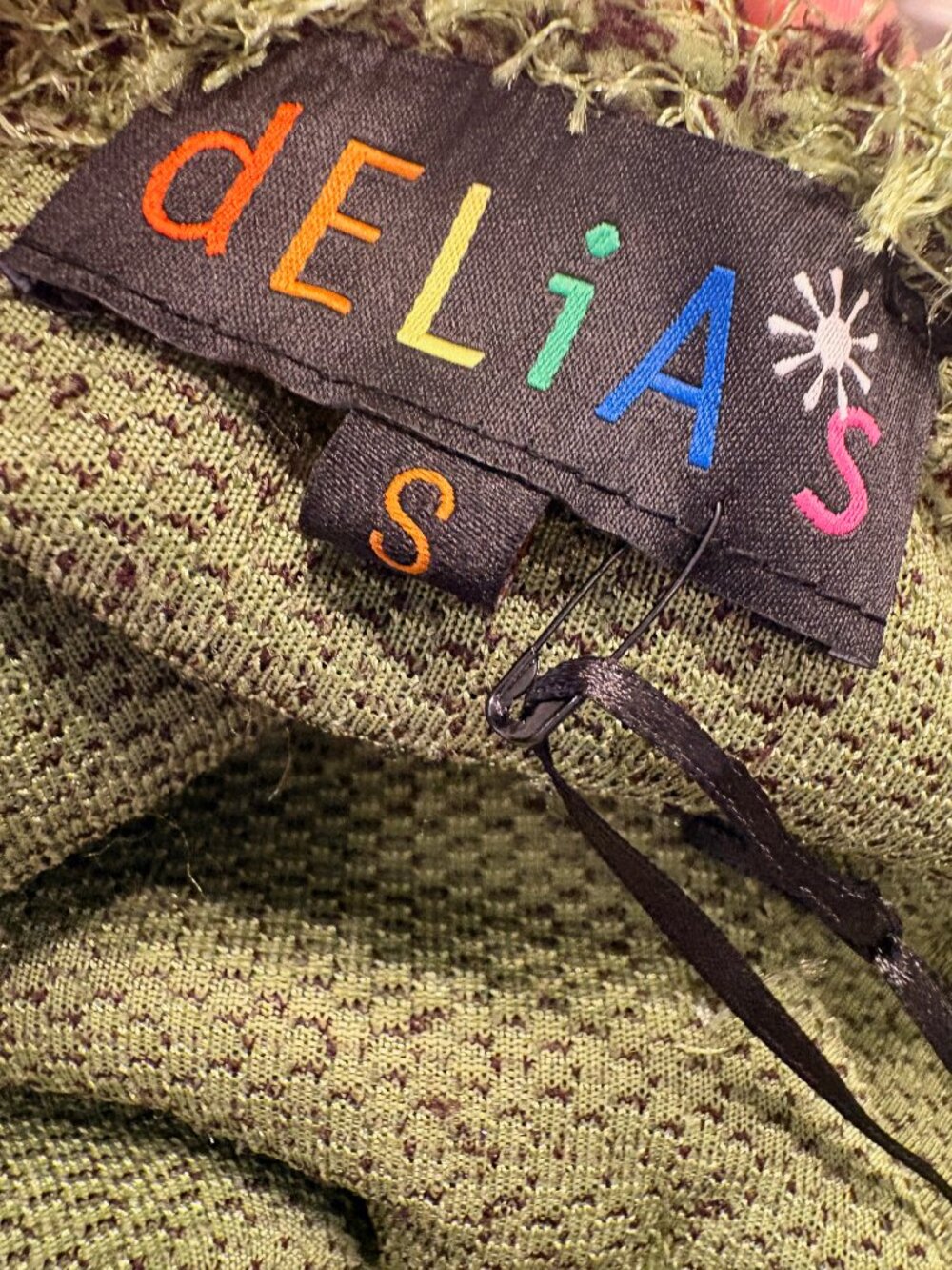 NWT Dolls Kill Delia's Grass Mohair Floral Shrug Green Size Small - Picture 7 of 9